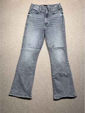 Mother The Hustler Ankle Jeans 29 Northern Lights Gray High Rise Flare Denim
